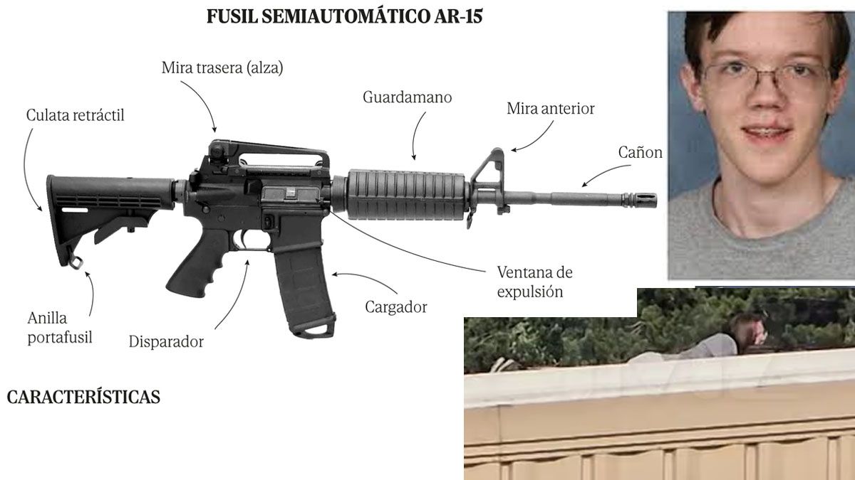 Crooks, el casi homicida de Trump, en posici&oacute;n de francotirador y el arma que utiliz&oacute; (Foto: A24.com).