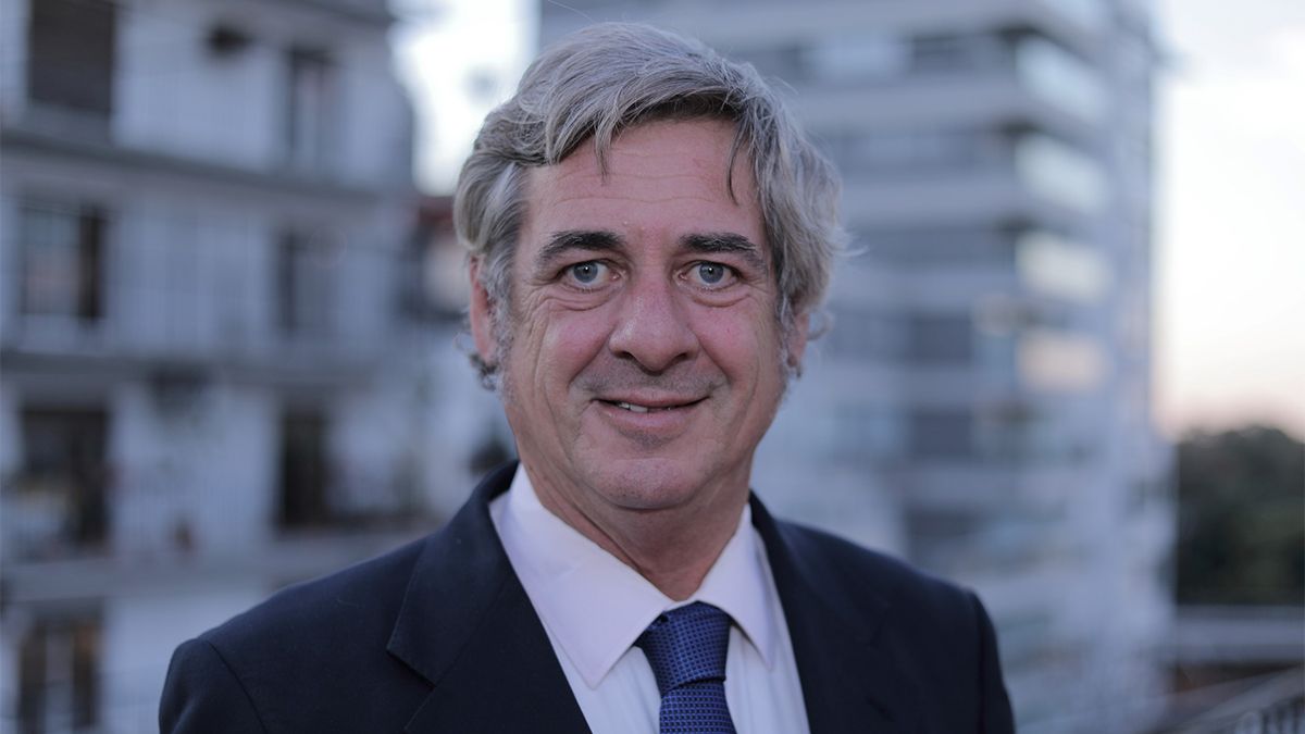 Nicolás Pino, titular de la Sociedad Rural Argentina, al frente del reclamo del campo por las retenciones. 