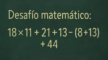 - Desafío matemático: ¿podés encontrar el resultado sin usar calculadora?