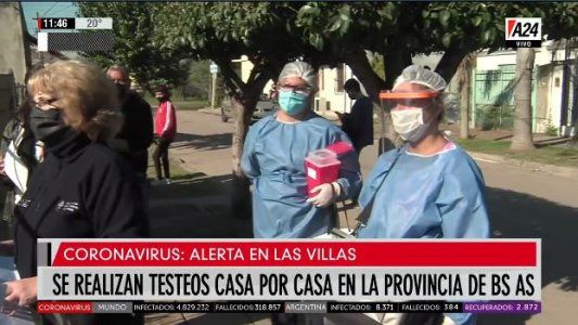 Así se hacen los testeos en los barrios populares del conurbano