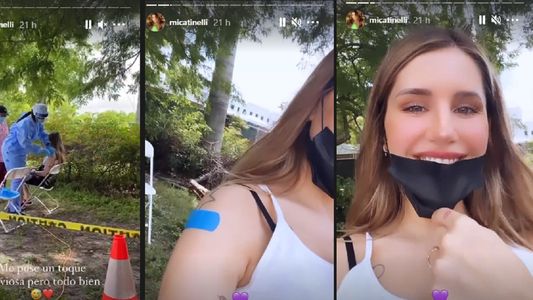 Mica Tinelli y Lisandro López se vacunaron contra el coronavirus