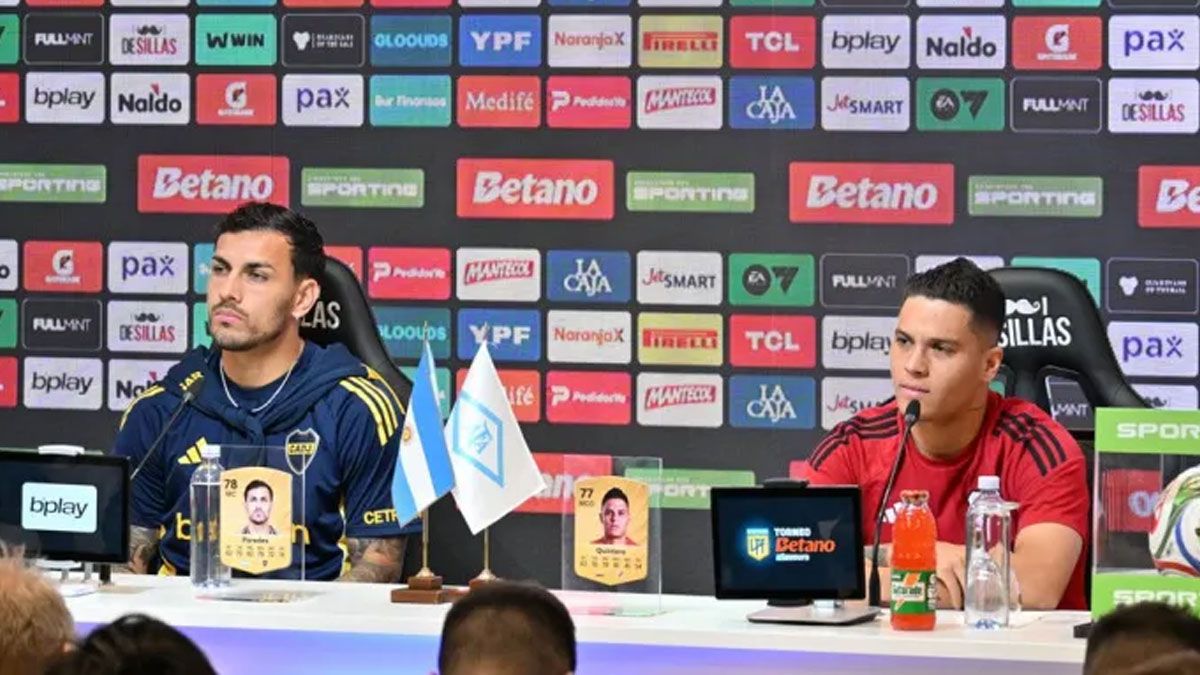 Leandro Paredes y Juanfer Quintero protagonizaron una conferencia de prensa en la previa del Superclásico.