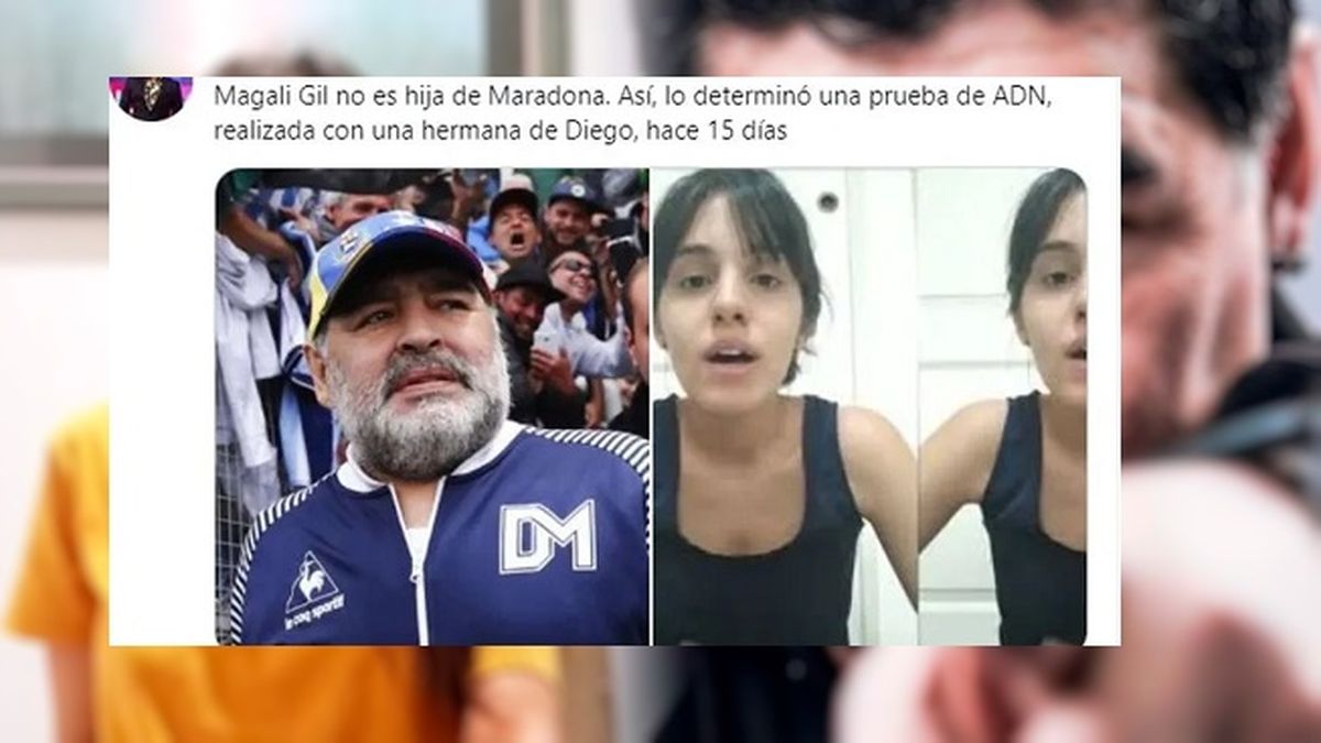 Magal&iacute; Gil grab&oacute; un video haciendo su descargo sobre la informaci&oacute;n que dio &Aacute;ngel de Brito asegurando que los ex&aacute;menes gen&eacute;ticos indicaron que no es hija de Diego Maradona.&nbsp;