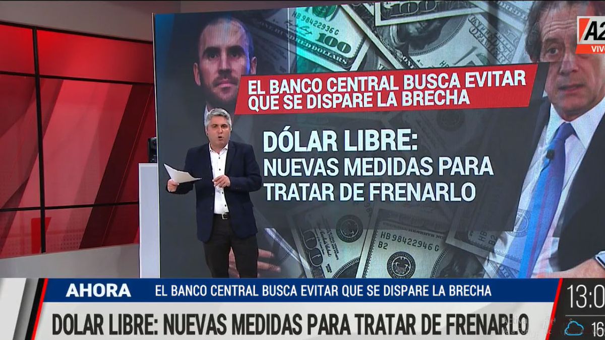El BCRA interviene en el dólar MEP y en el Contado Con Liqui para evitar que se dispare el blue (Foto: Captura de TV)