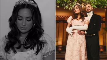 Flor Jazmín Peña casi sufre un accidente con su vestido en la falsa boda con Nico Occchiato: Se le escapan...