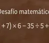 Desafío Matemático: esta cuenta con signos para resolver sin mirar la respuesta