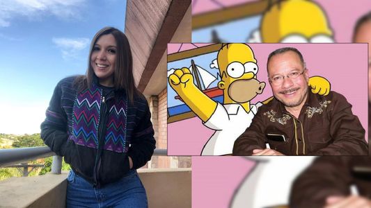 El encuentro de Solange Encina con el actor que le presta su voz a Homero Simpson