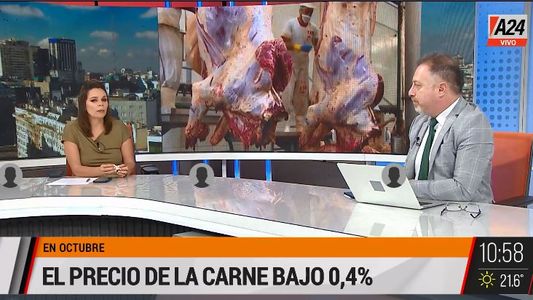 Bajó 0,4% el precio de la carne, a razón de 5 pesos