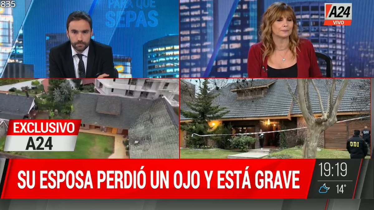 La esposa del empresario asesinado perdió un ojo.&nbsp;