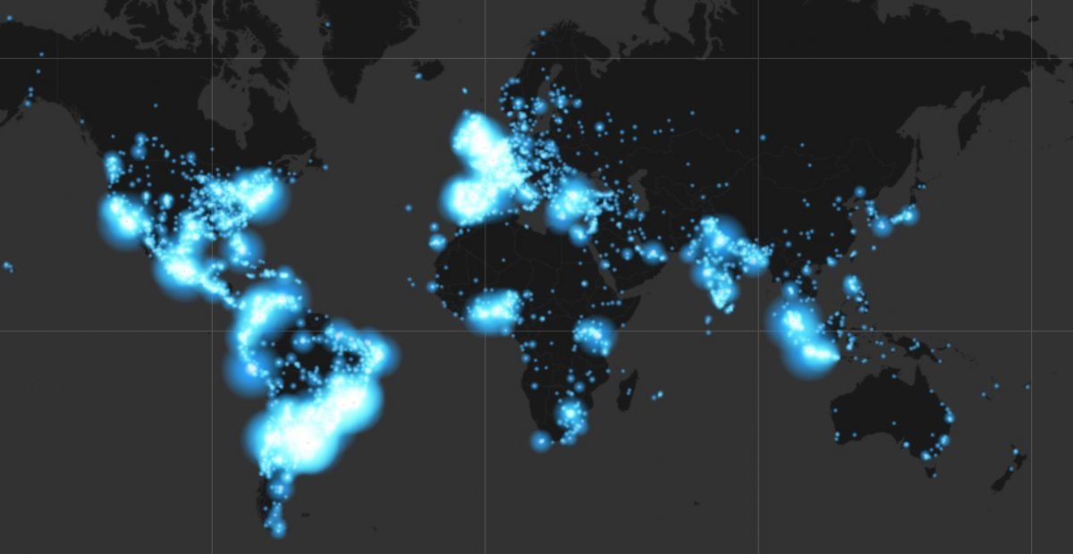 Mirá el mapa interactivo de Twitter para ver los homenajes a Maradona en todo el mundo