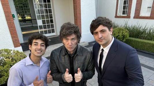 Javier Milei recibió en la Quinta de Olivos al influencer agredido en el Congreso
