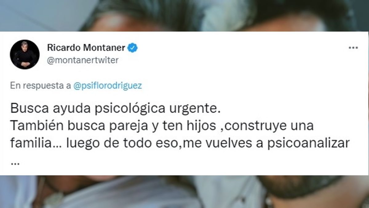 La respuesta twittera de Ricardo Montaner a la usuaria que lo cuestion&oacute; por besar en la boca a su hijo.&nbsp;