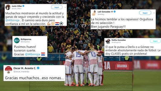 Así vivieron los famosos el partido Paraguay-Brasil