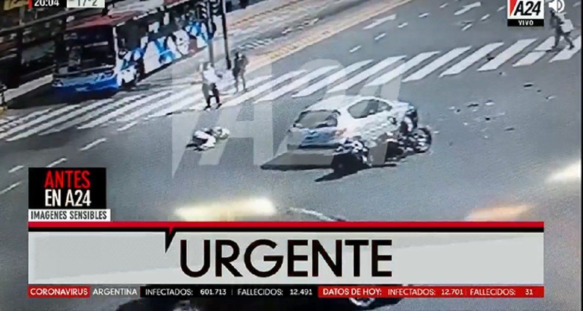 Impactante: las imágenes del accidente en moto de Nacho Viale