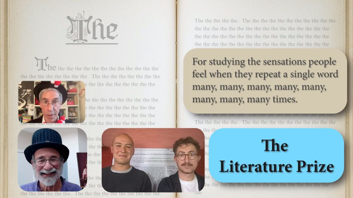 El nobel IG de literatura, por repetir sin sentido palabras muchas veces encadenadas. (Foto: Captura de TV)