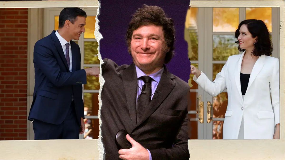 Javier Milei lleva la tensión con el gobierno español en un nuevo viaje a Madrid. (Foto: A24)