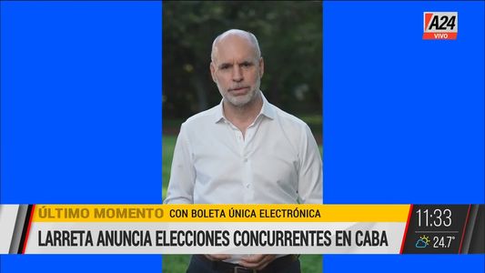 Larreta confirmó las elecciones concurrentes en la Ciudad y se votará por separado a Presidente y jefe de Gobierno porteño
