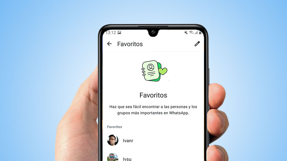 Nueva función de "favoritos" en WhatsApp. Nueva función de "favoritos" en WhatsApp.