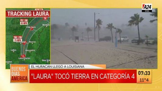 Con categoría 4: el huracán “Laura” impactó en la costa de Louisiana
