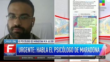 Carlos Díaz, ex psicólogo de Maradona: Diego estaba incómodo con muchas visitas