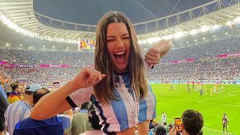 Sofía Jujuy Jiménez fue a alentar a la Selección Argentina pero terminó con el labio roto por un fuerte golpe