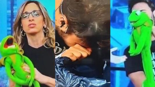 Sandra Borghi destrozó al aire la rana de Tomás Dente y el periodista terminó llorando