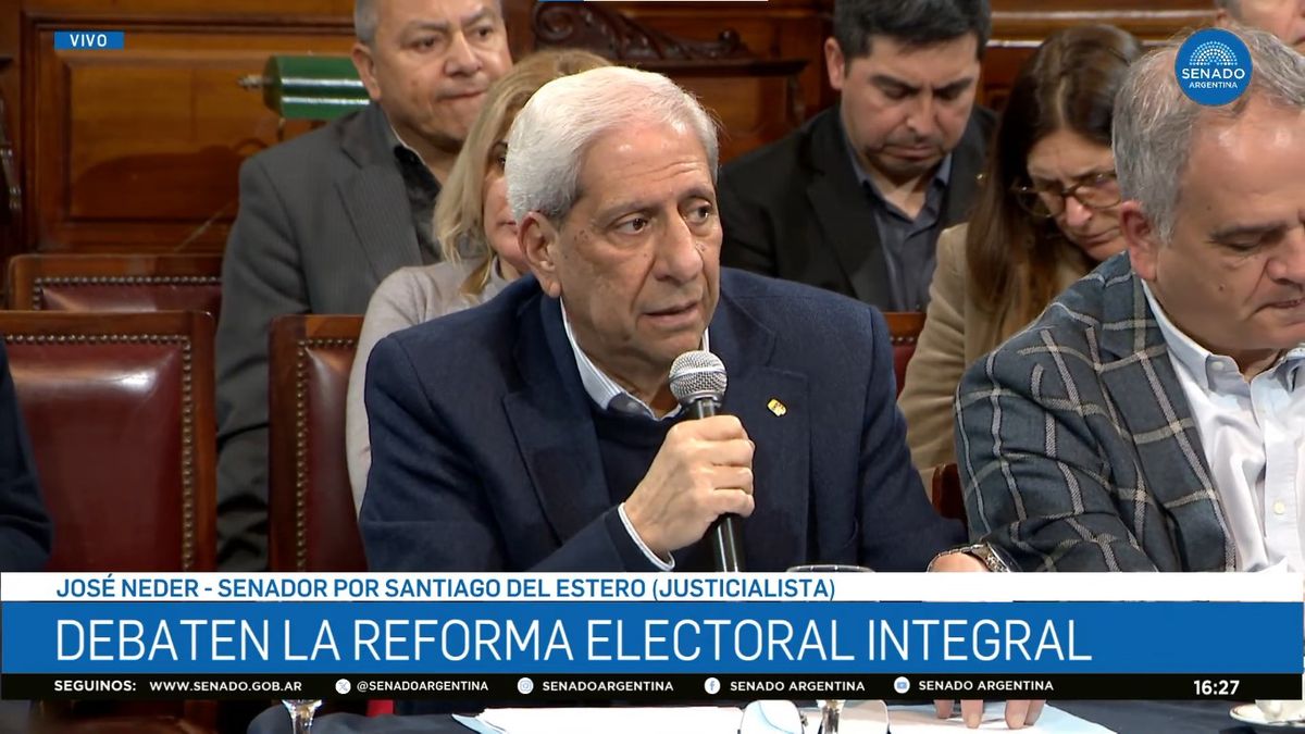 El senador santiagueño José Emilio Neder advirtió sobre los riesgos de reducir la participación estatal en ese esquema. (Foto: captura de pantalla)