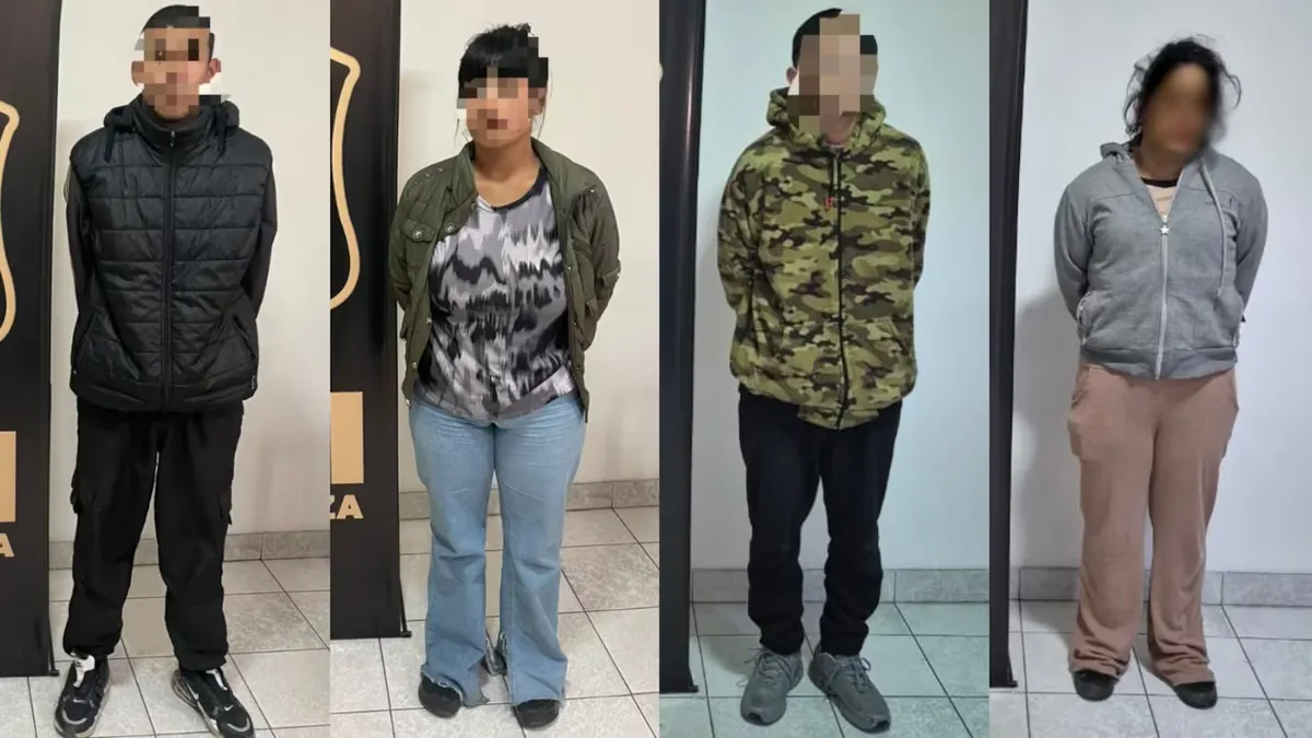 Cuatro de los cinco detenidos en la causa. 