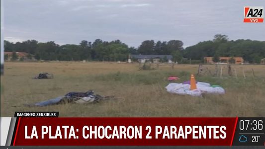 Así fue el choque fatal de dos parapentes en La Plata