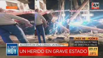 Parece un choque de película, indicaron los rescatistas. (Foto: captura de TV) Parece un choque de película, indicaron los rescatistas. (Foto: captura de TV)
