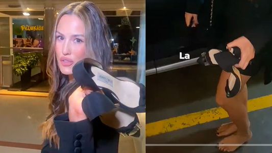 Luli Fernández explicó el insólito motivo por el que caminó descalza por un shopping: Nadie me avisó...
