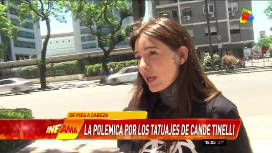 Candelaria Tinelli no piensa parar de tatuarse: No sé si tengo un límite