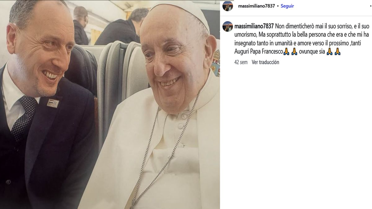 El sentido mensaje a modo de homenaje al papa Francisco, tras a&ntilde;os de ser su enfermero personal. (Foto: Instagram de Strappetti).