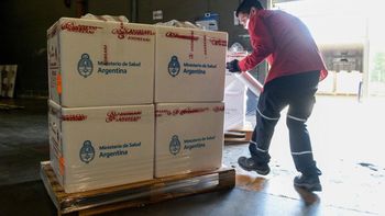 Cargamento de vacunas. Faltan Sputnik V, componente 2 (Foto: Télam) Cargamento de vacunas. Faltan Sputnik V, componente 2 (Foto: Télam)