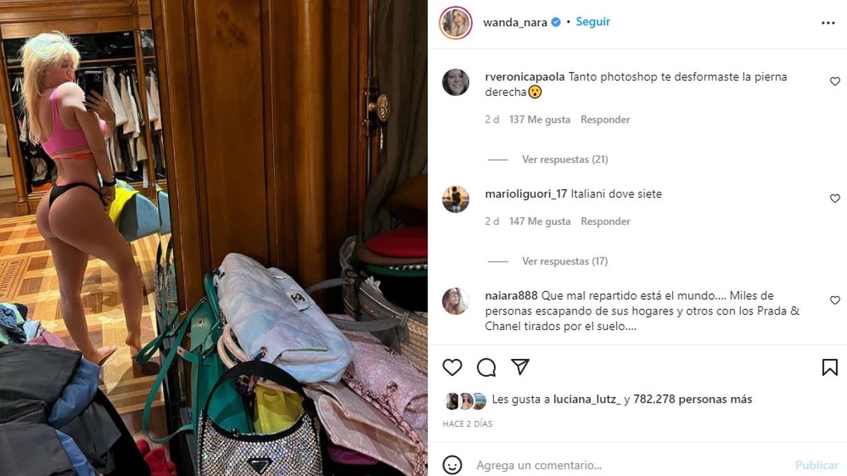 La pol&eacute;mica foto de Wanda Nara&nbsp;