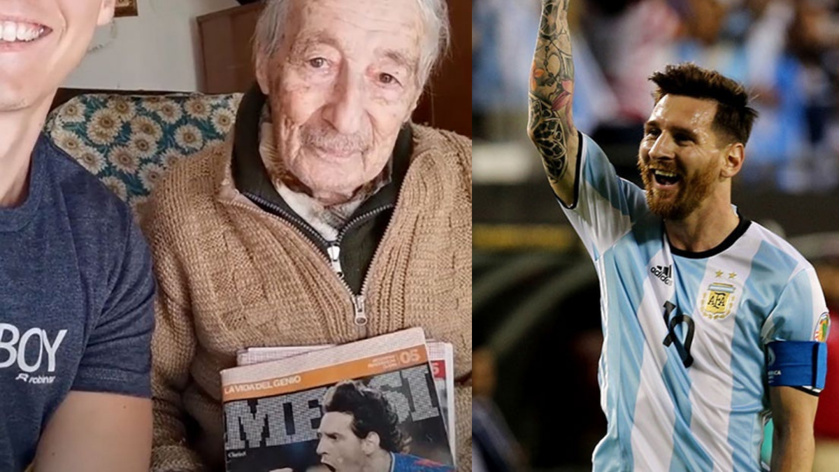 Tiene 99 años y anota a mano cada gol de Messi
