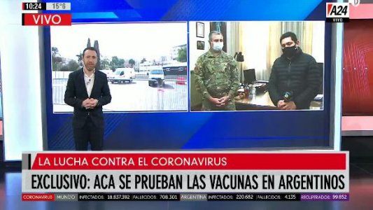 A24 recorrió el Hospital Militar donde se prueban vacunas contra el COVID-19