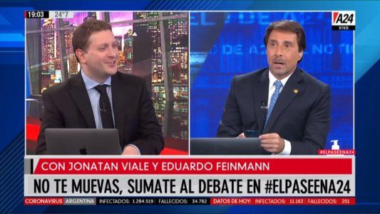 El Pase en A24 entre Jonatan Viale y Eduardo Feinmann: Impuesto al viento, movilidad jubilatoria y la carrera por la vacuna