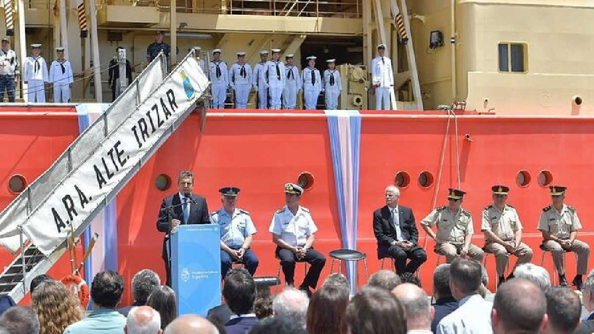 Sergio Massa destac&oacute; el esp&iacute;ritu democr&aacute;tico de las Fuerzas Armadas y llam&oacute; a defender la soberan&iacute;a nacional. (Foto: captura)