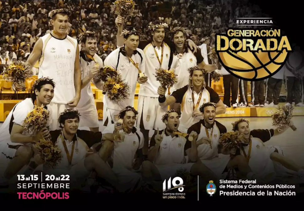 Experiencia Generación Dorada: hoy se estrena en Tecnópolis la muestra homenaje a la Selección de básquet campeona olímpica