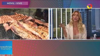 La reacción de Nicole Neumann al ver en vivo que estaban haciendo un asado: “Un bebé que se quedó sin mamá”