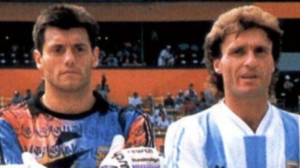 Sergio Goycochea y Oscar Ruggeri en la Selecci&oacute;n Argentina.&nbsp;