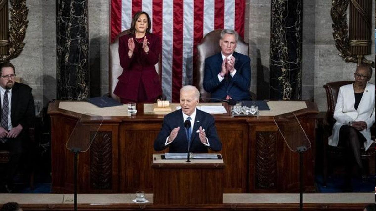 Joe Biden defendi&oacute; logros econ&oacute;micos de su gobierno ante el Congreso de los Estados Unidos (Foto: Gentileza Cincinnati News)