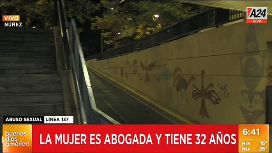 Una mujer denunció haber sido abusada en un paso bajo nivel del barrio de Núñez
