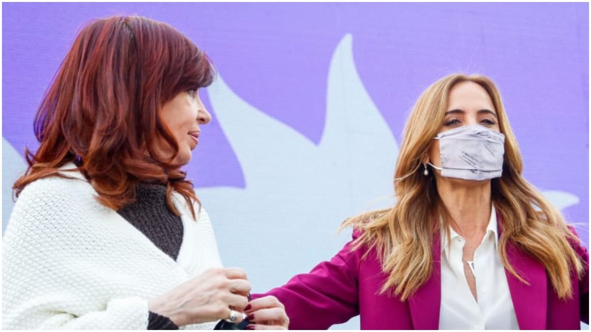 El saludo entre la vicepresidenta Cristina Kirchner y Victoria Tolosa Paz