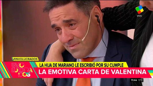 Mariano Iúdica se quebró al aire tras leer el mensaje que le mandó su hija por su cumpleaños