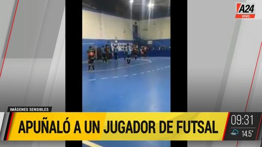 Un partido de futsal se convirtió en una batalla cuando un espectador apuñaló a un jugador