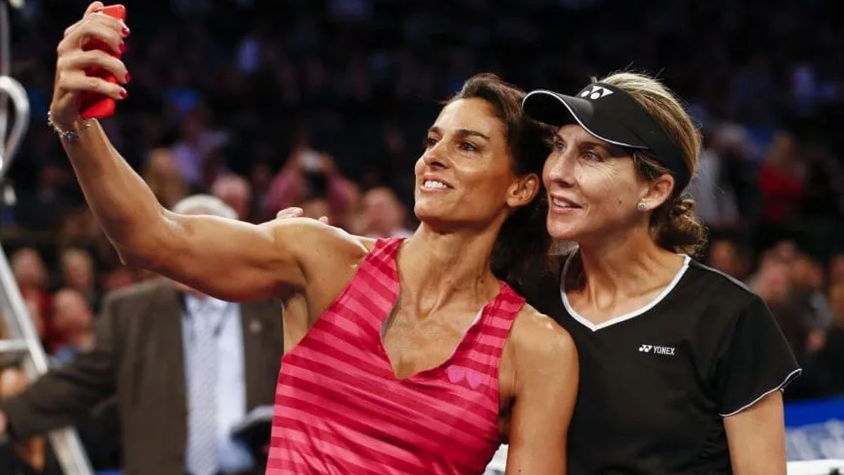 Gabriela Sabatini y Monica Seles