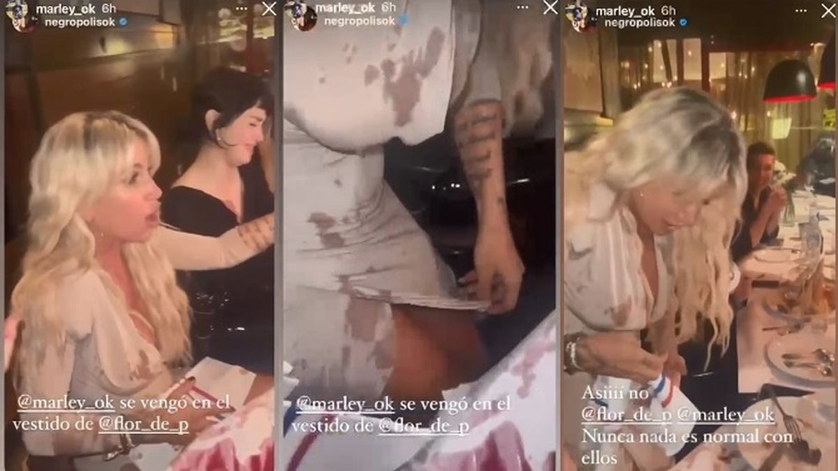 El accidente de Flor Peña en el cumpleaños de Marley. 