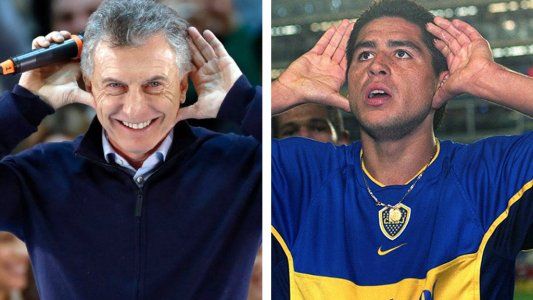 Hago el Topo Gigio como Riquelme: el curioso gesto de Macri en su discurso en Ferro